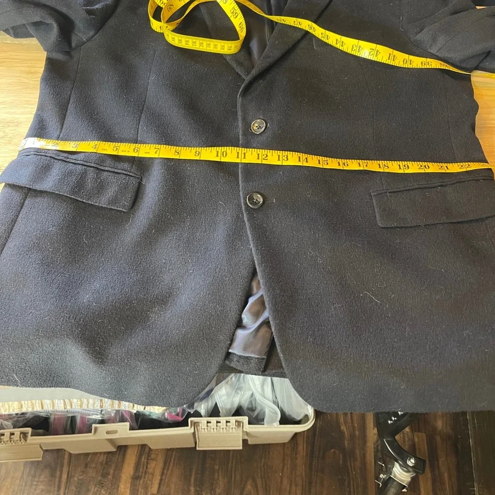 Nautica Mens Navy Blue Two Button Blazer Jacket 46R Regular‎ Fit Classic Career